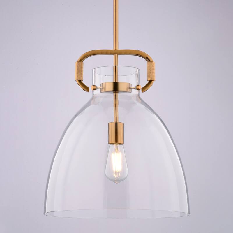 Vaxcel Lighting P0431 Madrona 14" Wide Pendant with Clear Glass Shade