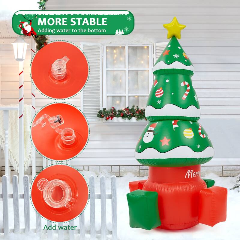 5.6 FT Christmas Inflatable Tree Blow Up Xmas Trees - color