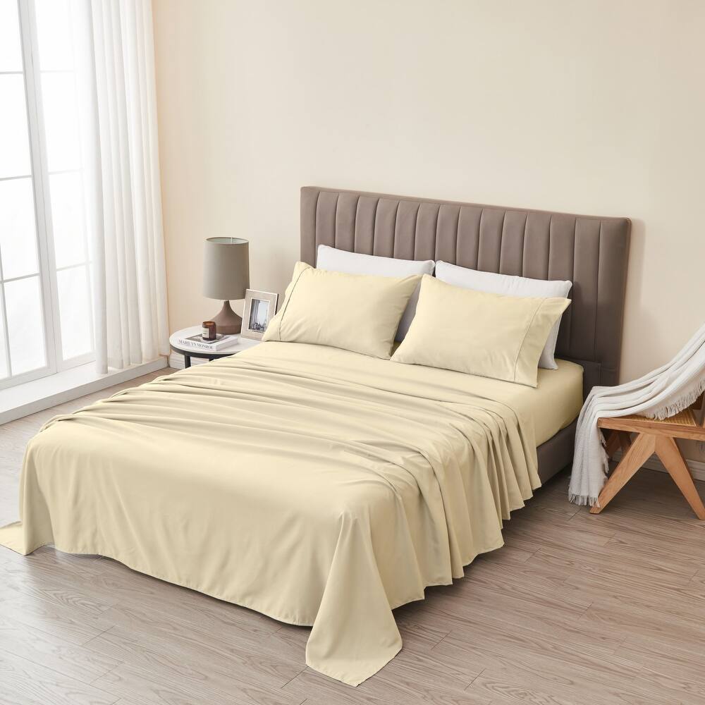 Premium Solid Microfiber Sheet Set.