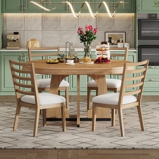 5-Piece Retro Rustic Functional Dining Set - Bed Bath & Beyond - 42508995