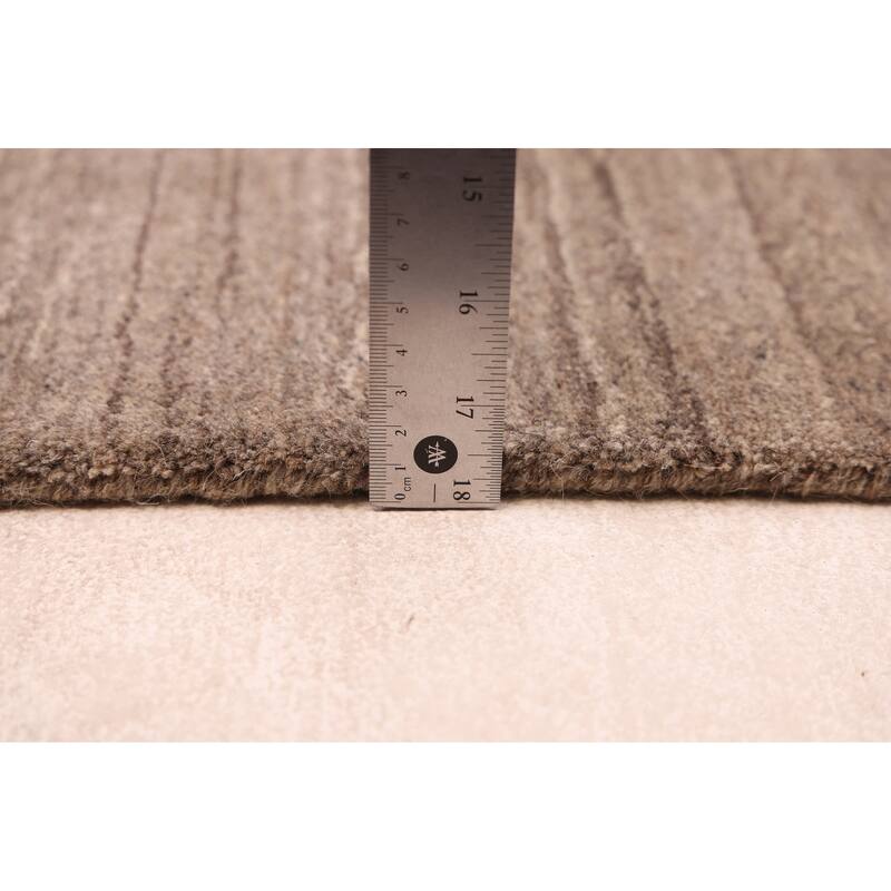 ECARPETGALLERY Hand Loomed Kashkuli Gabbeh Grey Wool Rug - 5'0 x 8'1