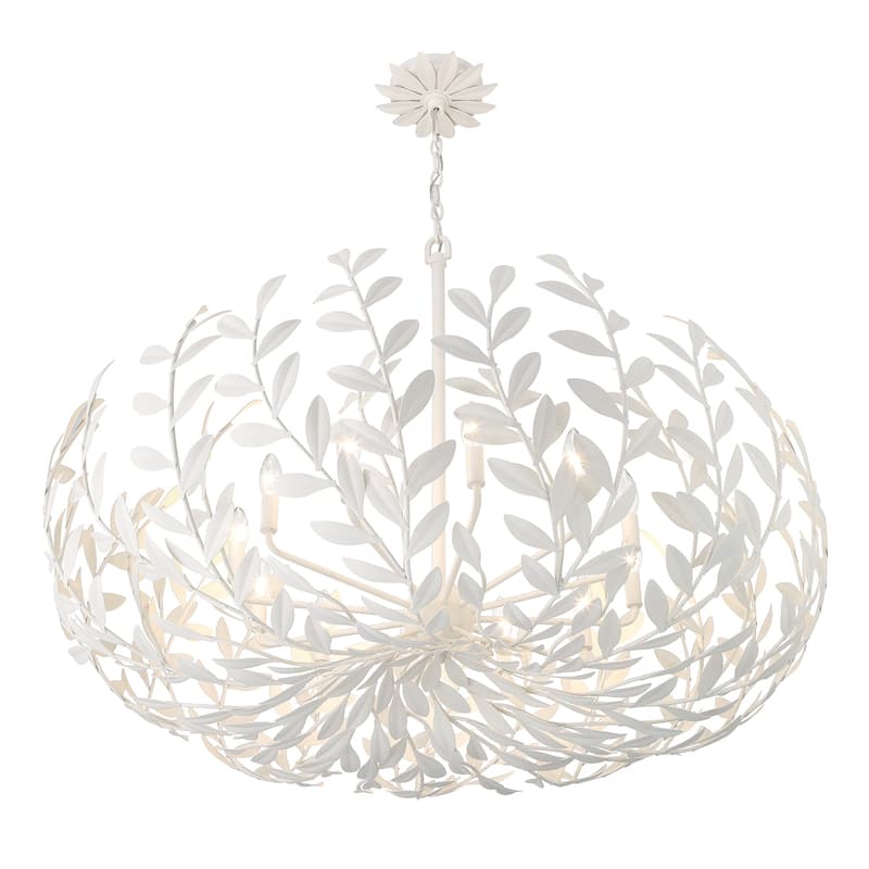 Broche 12 Light Matte White Chandelier