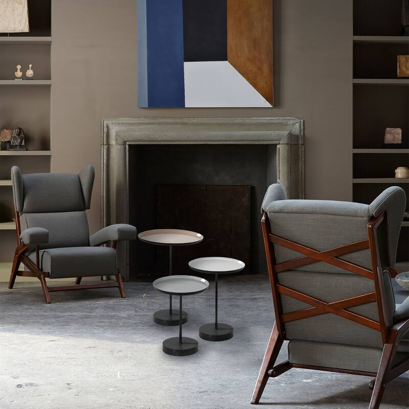 Renwil Stepping Indoor Iron Table, White