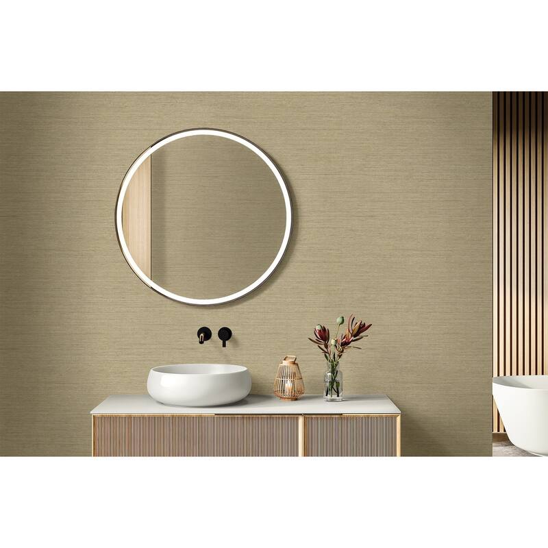 Seabrook Designs Threaded Embossed Vinyl Unpasted Wallpaper