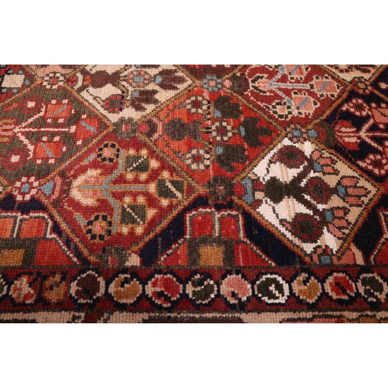ECARPETGALLERY Hand-knotted Kayseri Vintage Dark Red Wool Rug - 7'2 x 9'7