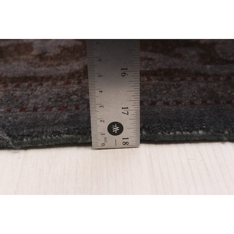 ECARPETGALLERY Hand-knotted Vibrance Grey Wool Rug - 6'0 x 8'7