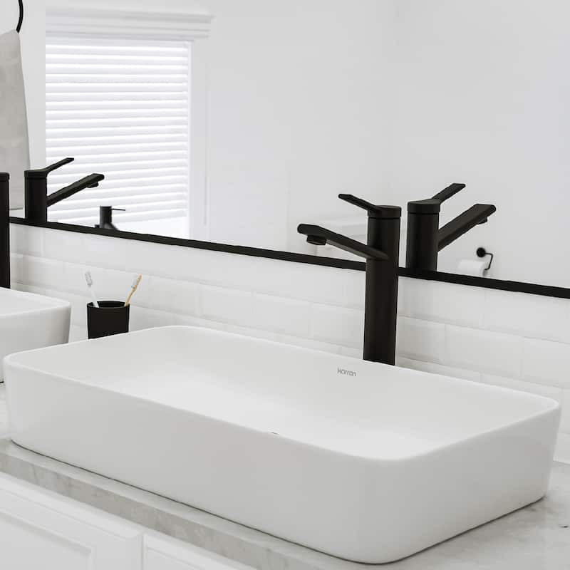 Karran Valera 24" Vitreous China Vessel Bathroom Sink in White