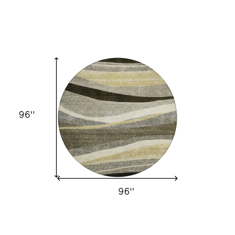 HomeRoots Abstract Transitional Rectangle Outdoor Rug