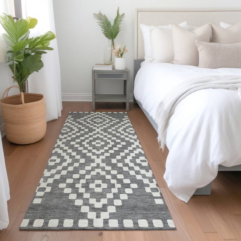 Premium Washable Super Soft Moroccan Modern Mayfield Rug - Gray - 2'3" x 7'6"