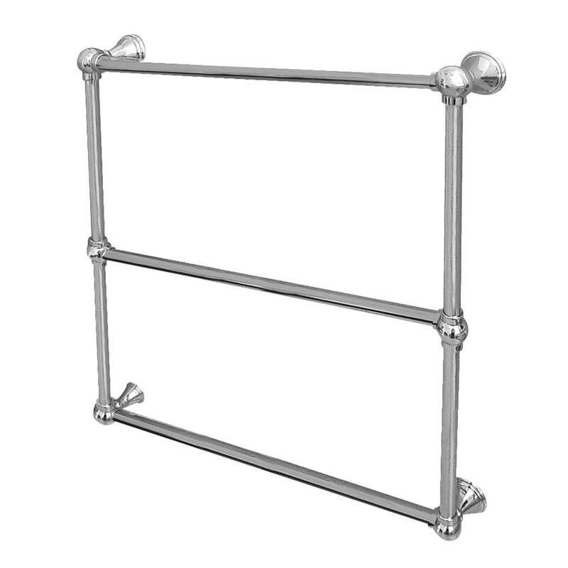 Kingston Brass Maximilien 30-Inch Wall Mount 3-Bar Towel Rack - Polished Chrome