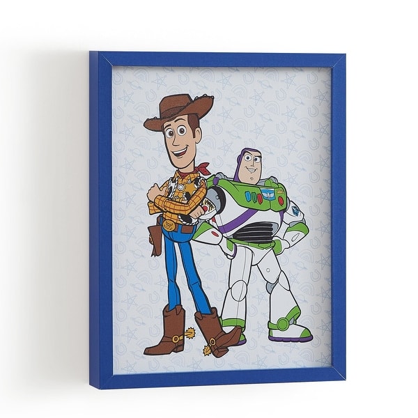slide 2 of 5, Disney Toy Story Woody & Buzz Lightyear Framed Wall Art for Kids Room