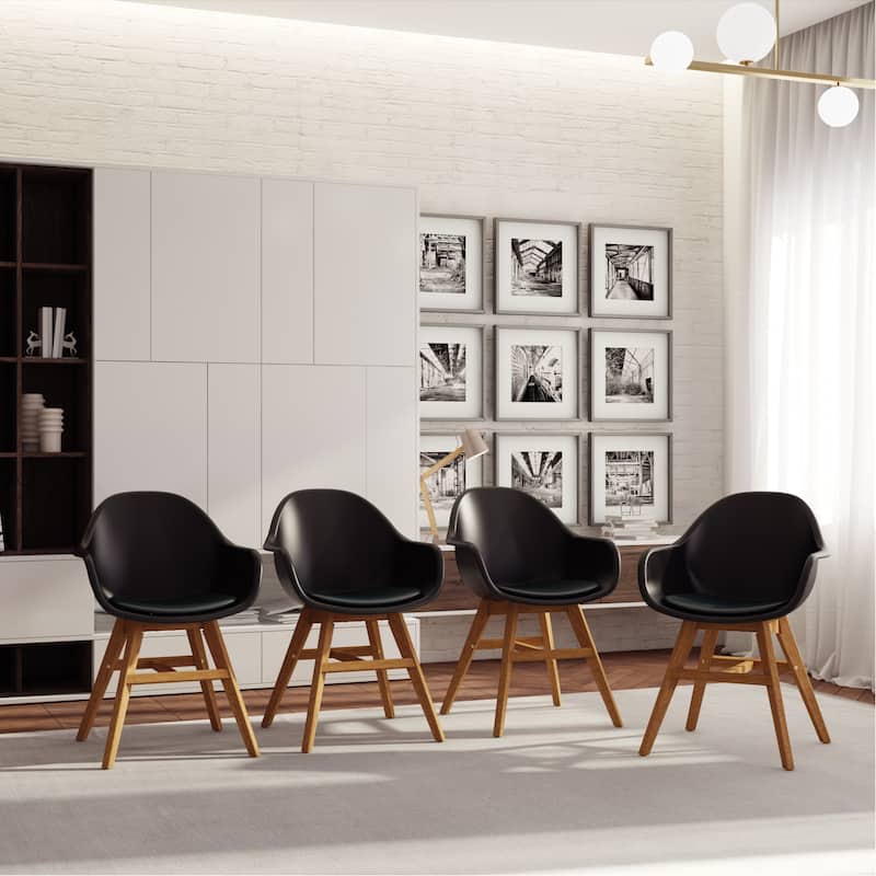 Midtown Concept Indoor Wood Dining Chairs - With Cushion (Set of 4)