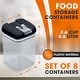 preview thumbnail 22 of 25, Cheer Collection Set of 8 Uniform Size Airtight Food Storage Containers