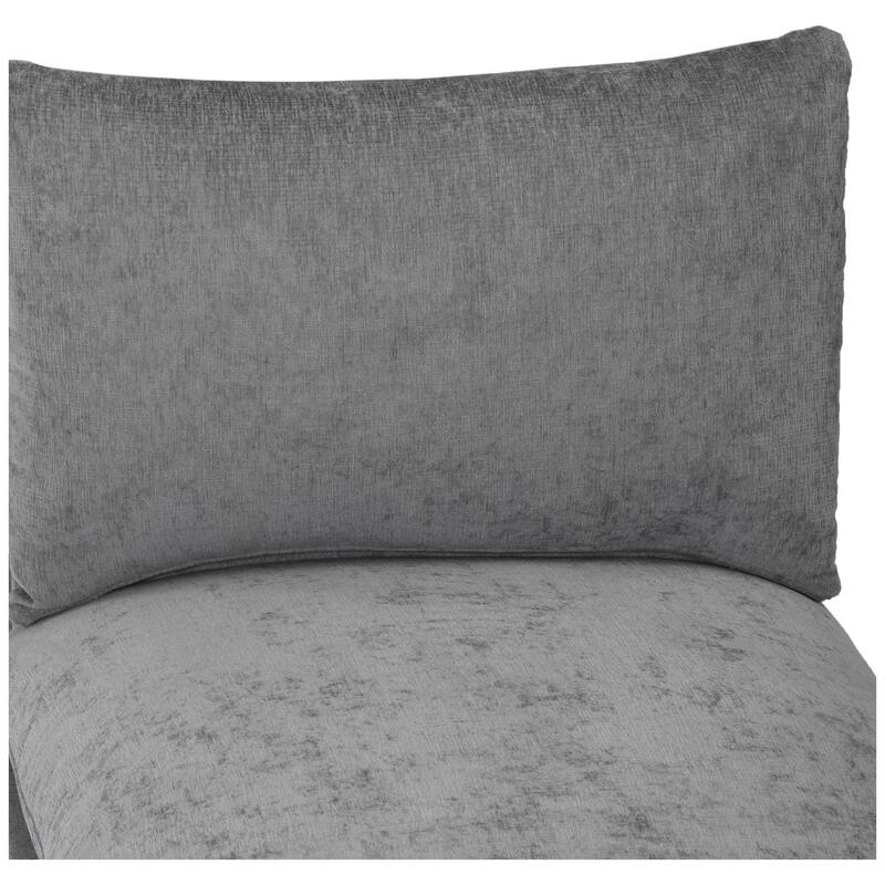 Lucca Chenille Upholstered Single Sofa Chair with Ottoman