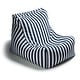 preview thumbnail 30 of 30, Jaxx Ponce Outdoor Bean Bag Patio Chair and Lounger Navy-Stripes