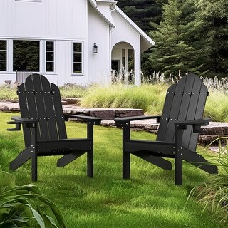 LUE BONA Plastic Poly Weather Resistant Outdoor Patio Adirondack Chair