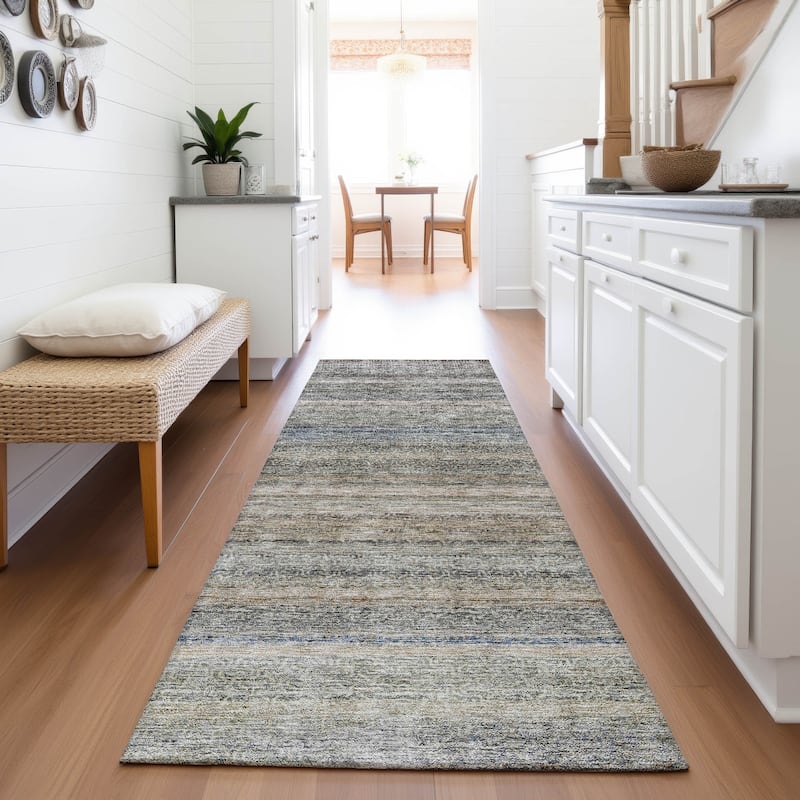 Premium Washable Super Soft Ombre Tribal Mayfield Rug - Taupe - 2'3" x 7'6"