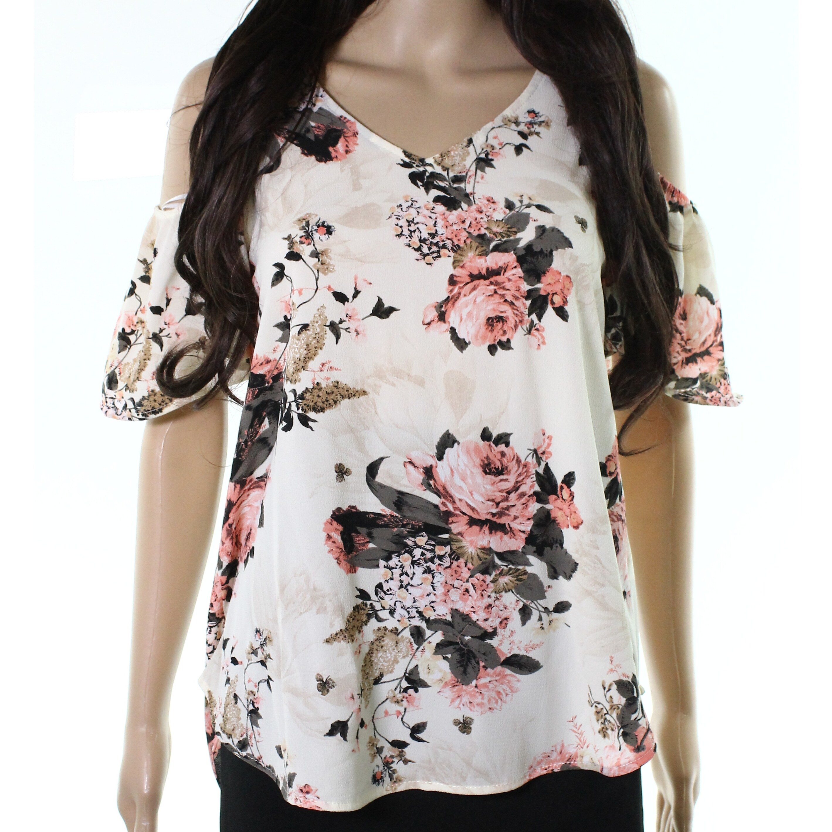 Shop Potter S Pot Pink Womens Small Cold Shoulder Blouse Free