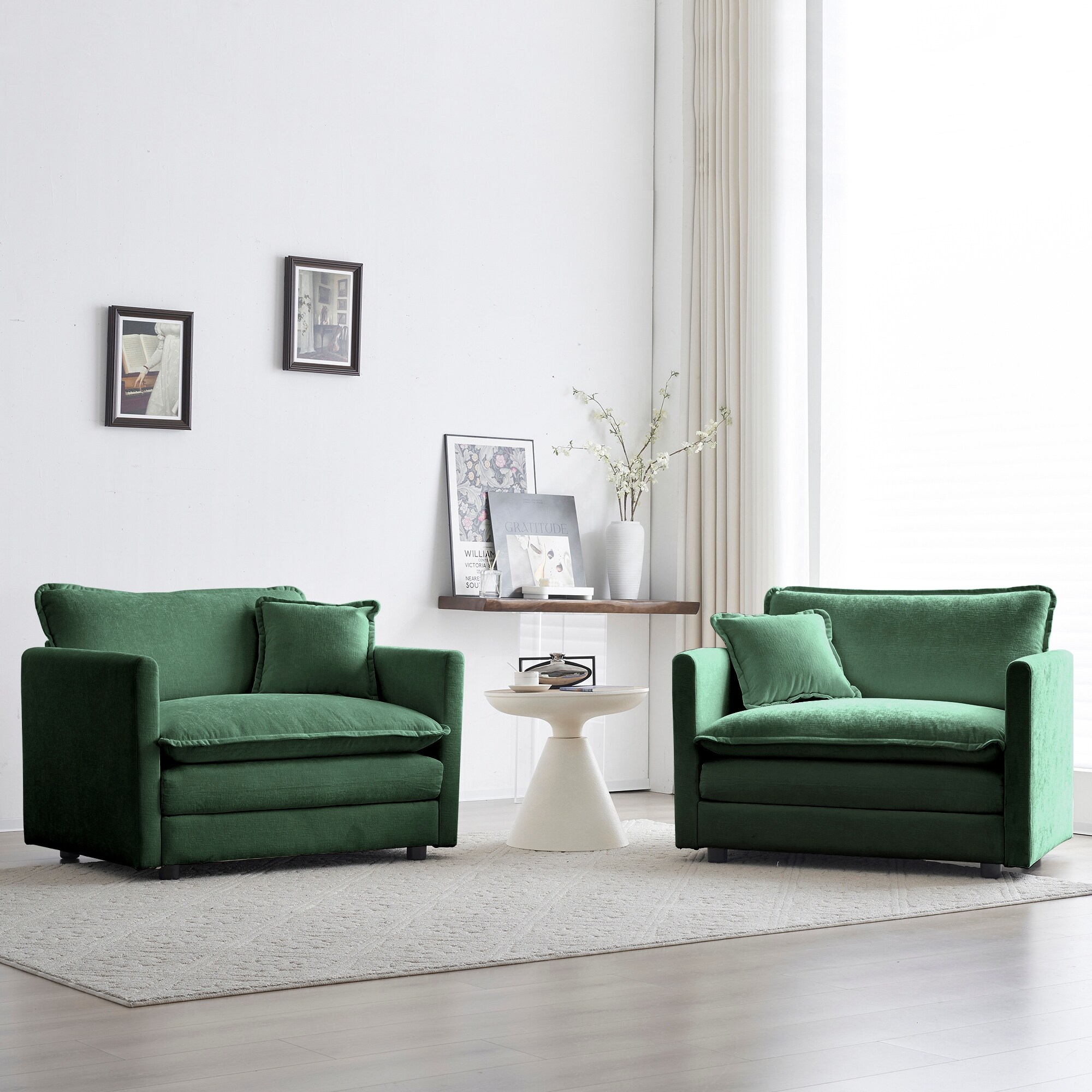 Green chair and a half discount