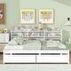 preview thumbnail 19 of 33, Twin/ Full Size Minimalistic Platform Bed Frame w/ Bookcase & Drawers