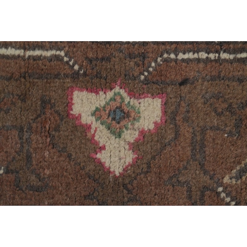 Hand Knotted Oriental 100% Wool Carpet Traditional Medallion Brown Tabriz Area Rug - 9' 2'' X 6' 4''