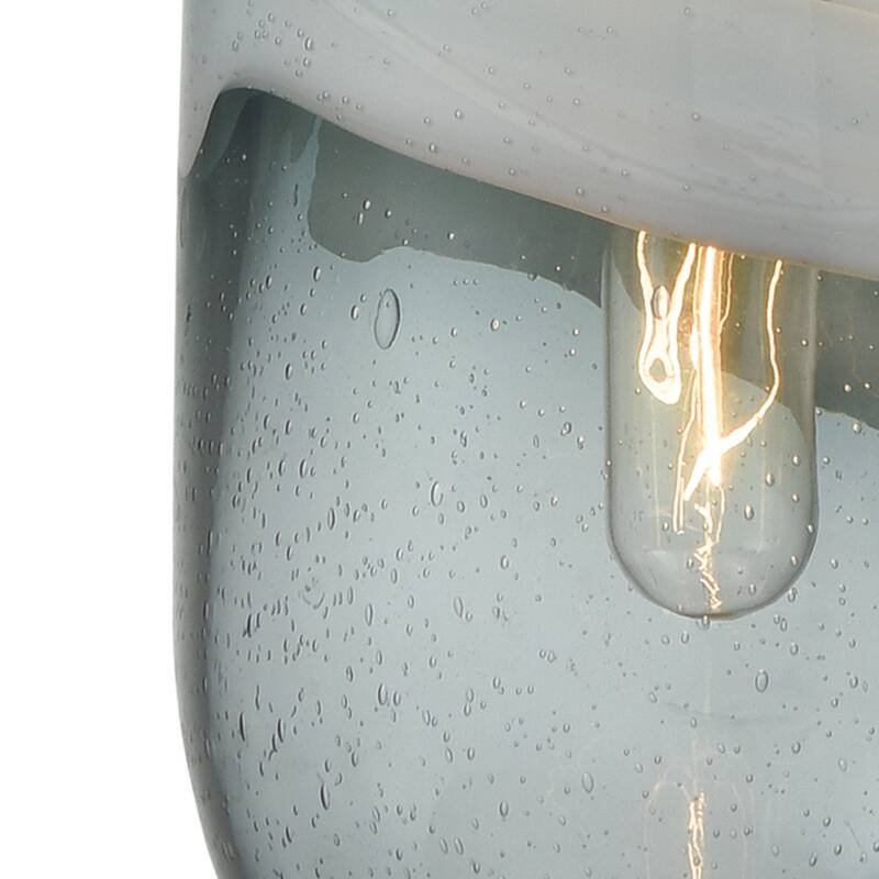 Elk Home Sutter Creek Oiled Bronze With Swirl Glass 1 Light Pendant