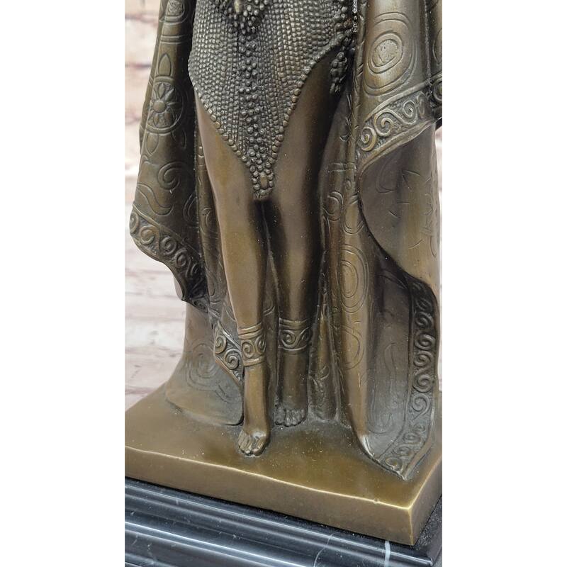Art Deco Russian Dancer Bronze Statue Demetre Chiparus Sculpture Marble 14 Inches X 6 Inches