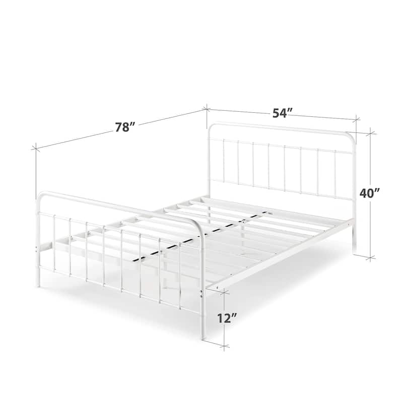 Priage by ZINUS Metal Platform Bed Frame - White - Full