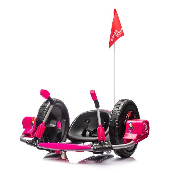 slide 2 of 60, 12V Kids Ride On Electric Toy,2WD,16'' exaggerated wheel Pink Pink
