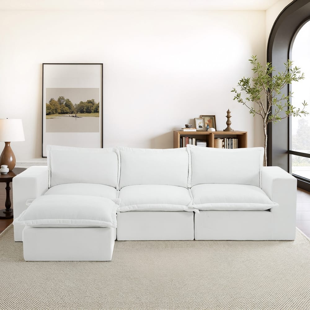 Comfy Cloud Couch Plush Modular Sectional Sofa For Living Room