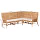 Baako Bohemian Light Honey Rattan 2-Piece Dining Nook Bench Set