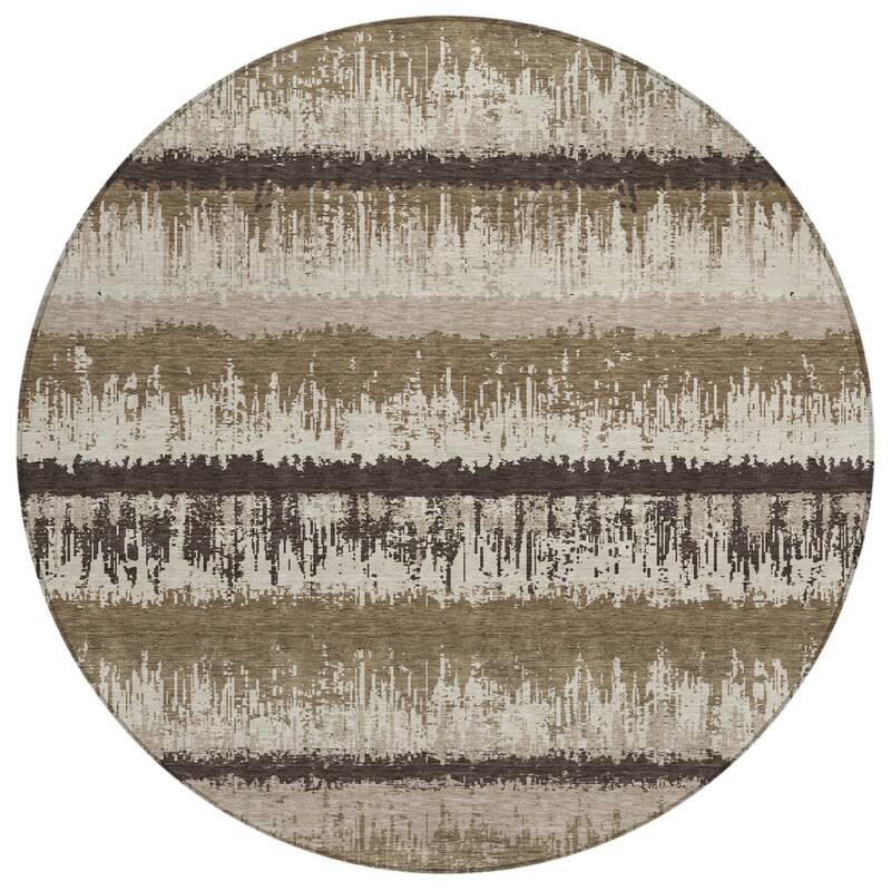HomeRoots Striped Transitional Rectangle Outdoor Rug