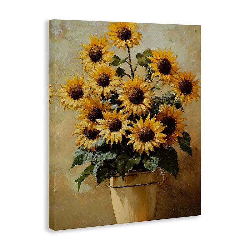 Stupell Sunny Sunflowers Arrangement Canvas Wall Art Design By Franklyn Gregory