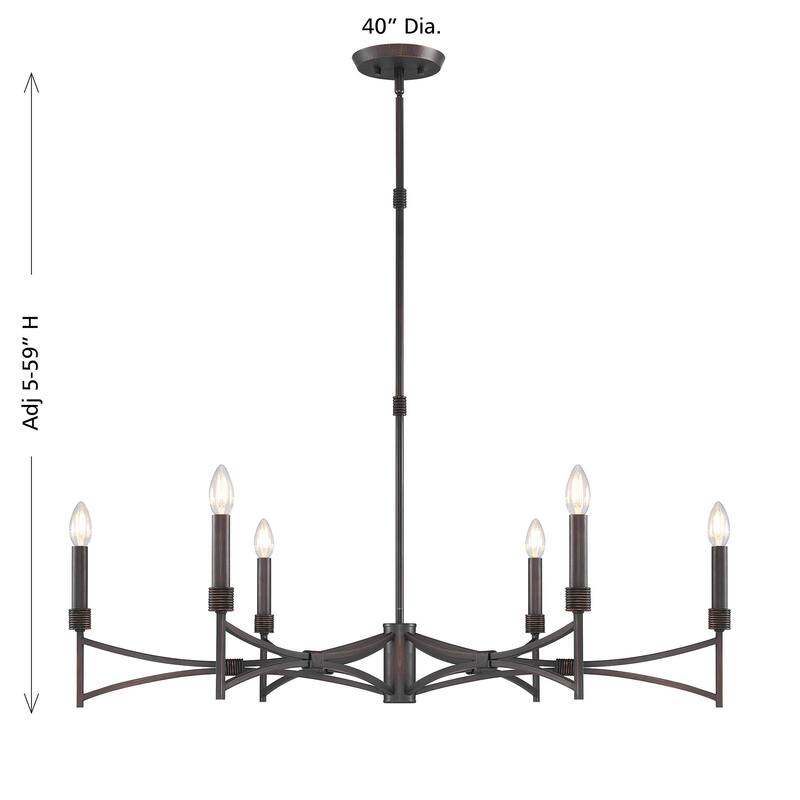 Savoy House 1-8166-6 Gardner 6 Light 40" Wide Taper Candle Style