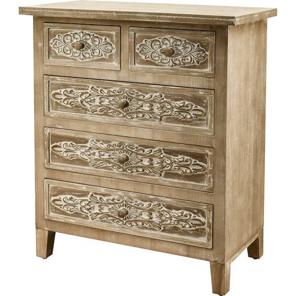 knee length dresses for ladies Hand-Carved 3-Drawer Solid Wood Dresser main image 1