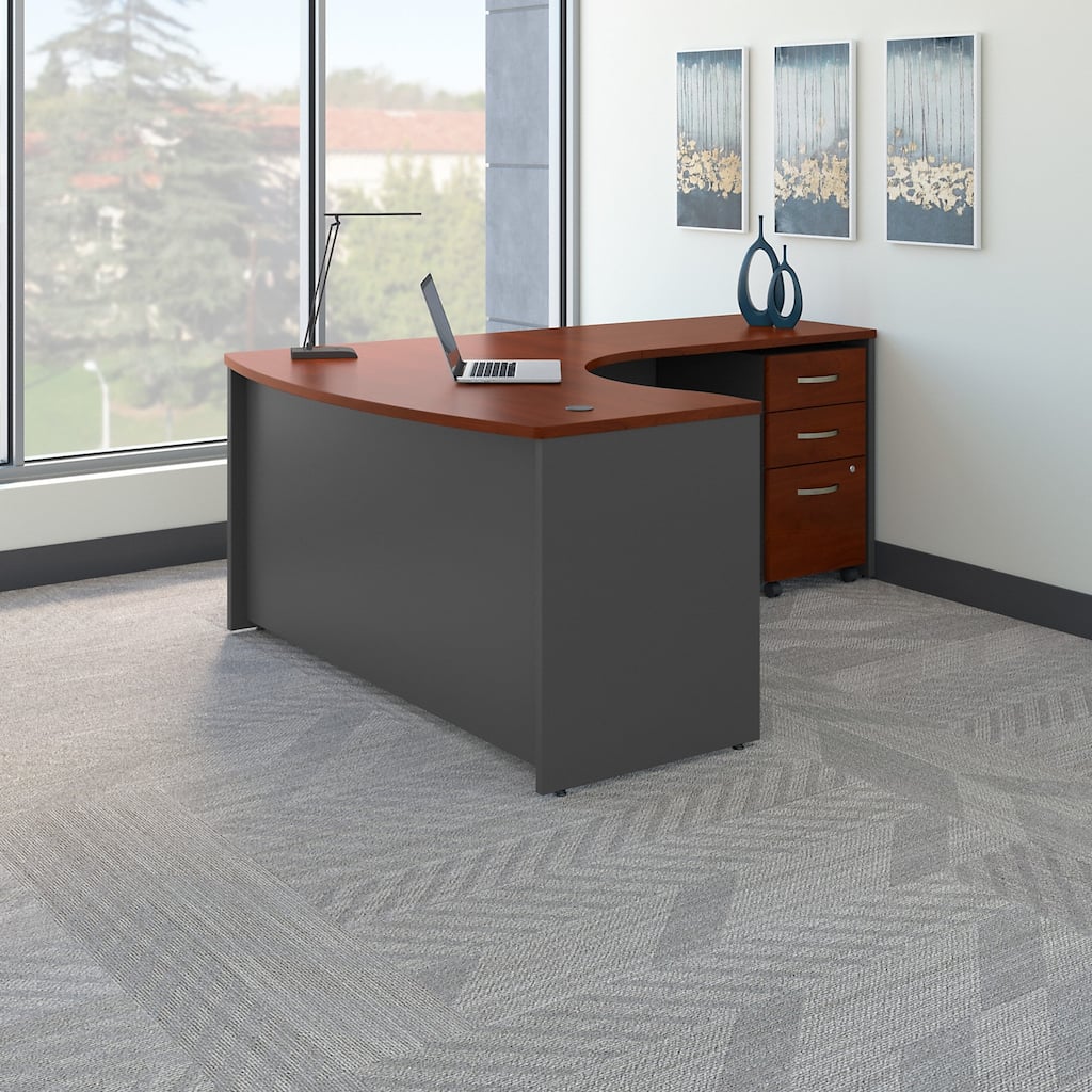 Series C Right Handed L Desk with Drawers by Bush Business Furniture
