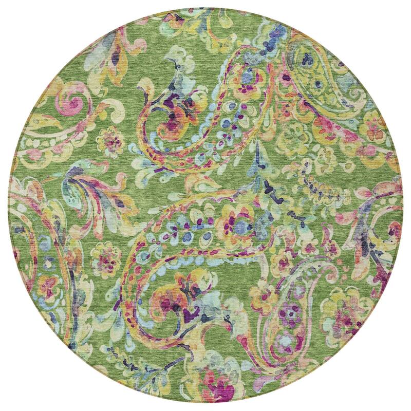 HomeRoots Paisley Transitional Rectangle Outdoor Rug