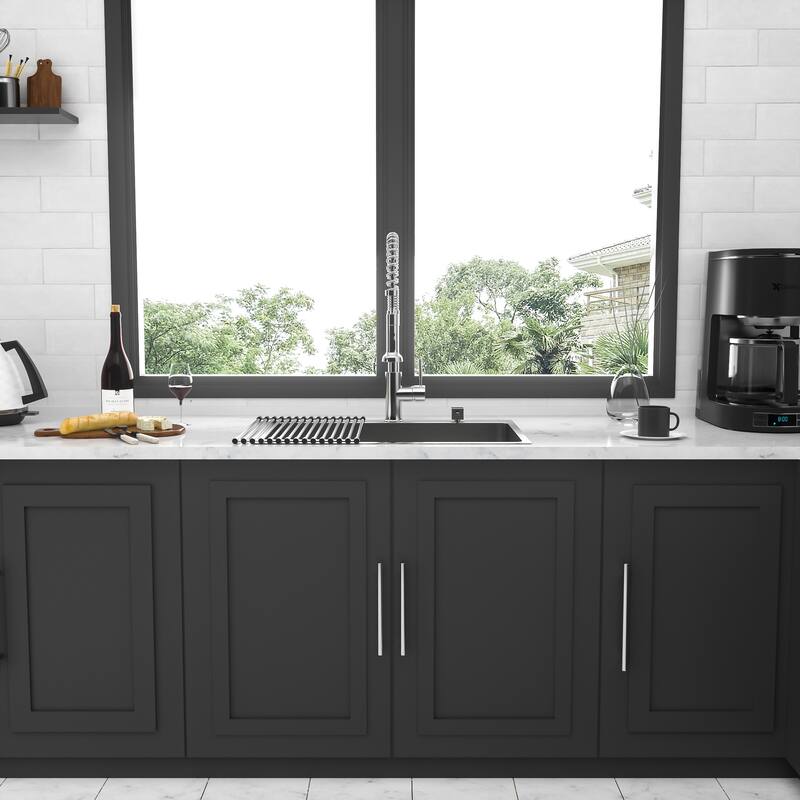 Drop-In 16 Gauge Single Bowl Stainless Steel Kitchen Sink in Brushed Nickel - 30'' x 22'' x 10''