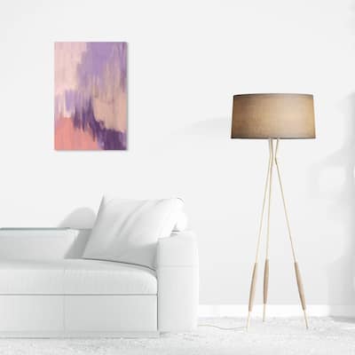 Wynwood Studio Canvas Abstract Eyeshadows Purple and Light Pink Modern & Contemporary Wall Art Canvas Print