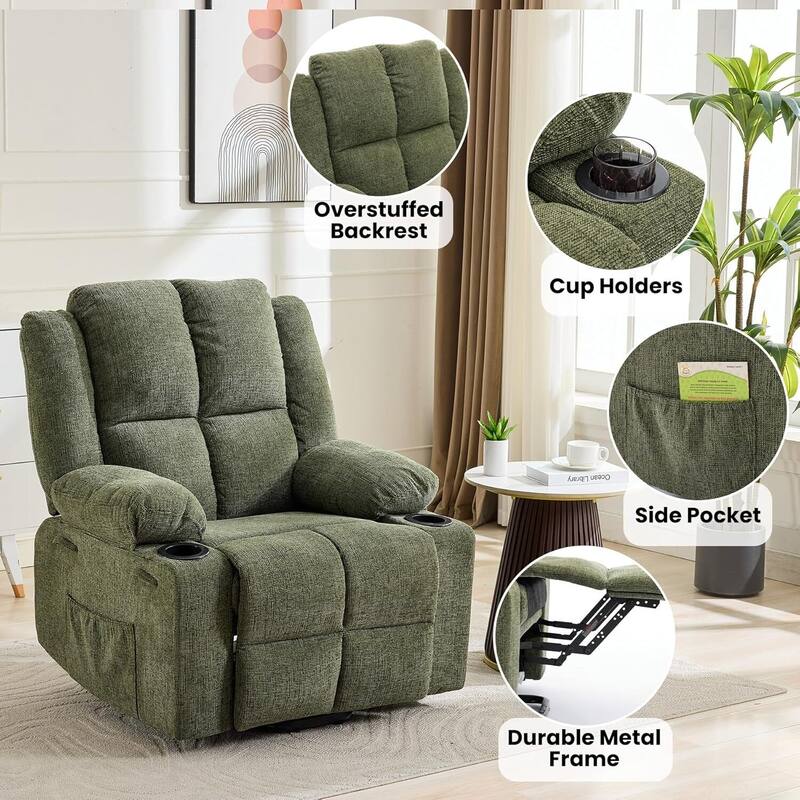 150°Adjustable Lay Flat Power Lift Recliner Sofa Chair for Elderly, Living Room