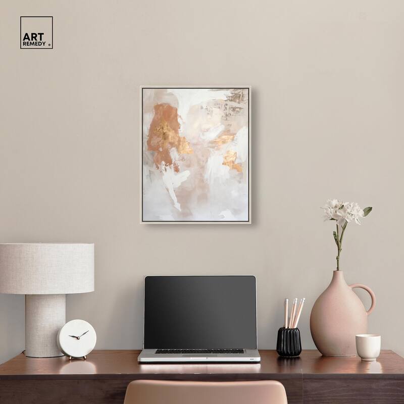 Gold-Trimmed Rose Quartz II Canvas by Art Remedy