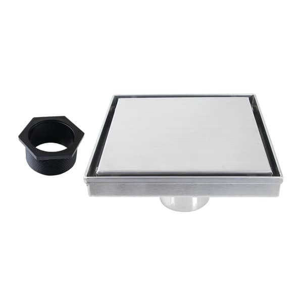 Kingston Brass Watercourse 6-Inch Stainless Steel Square Shower Drain ...