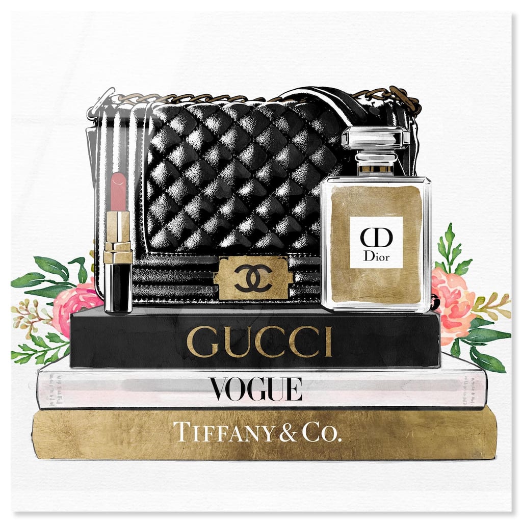 Luxury Paris Handbag and Books Acrylic by Art Remedy, Ready to Hang