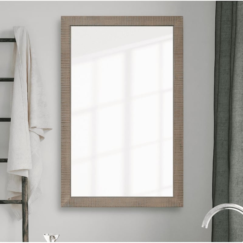 Frame My Mirror Driftwood Framed Mirror, Huntington Design
