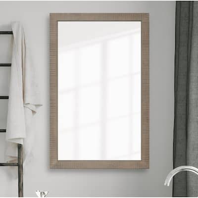 Frame My Mirror Driftwood Framed Mirror, Huntington Design