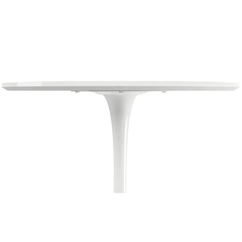 Tulip Modern Bar table white GLOSS Table (40" H x 28"D)