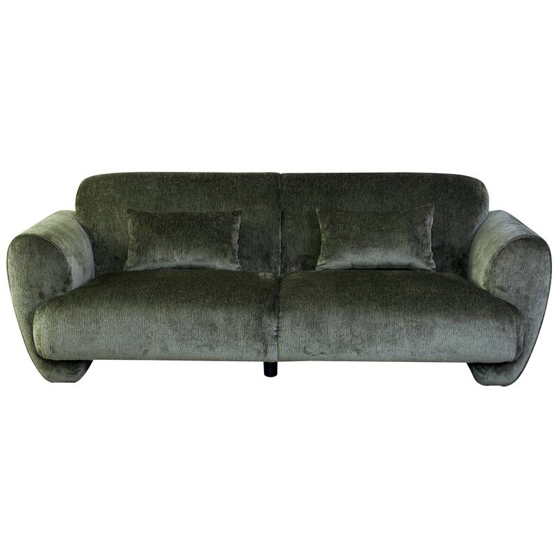 Furniture of America Rydel Modern Olive Green Chenille Sofa