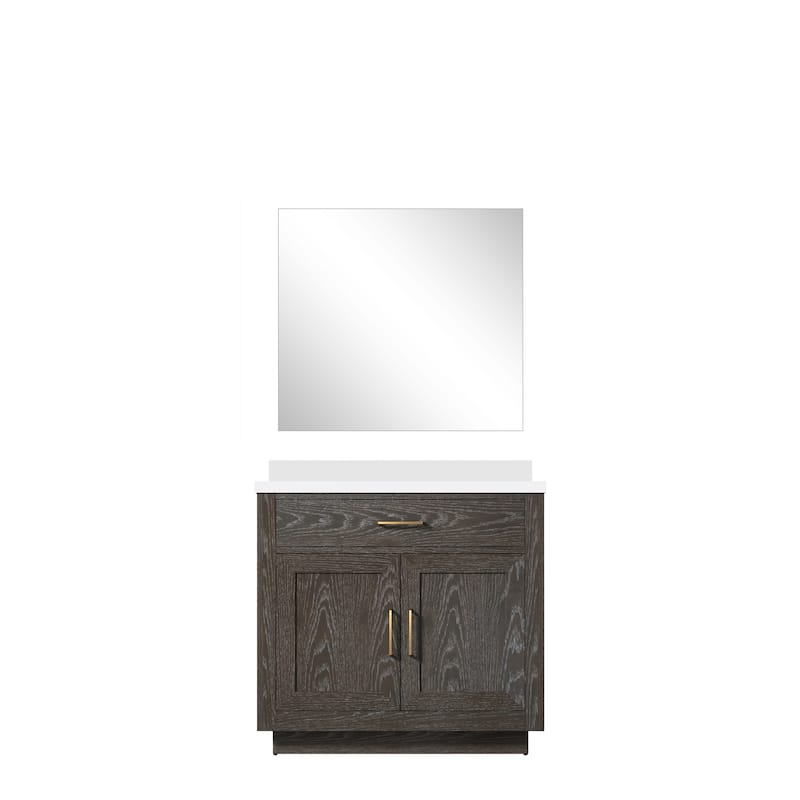 Abbey Bath Vanity with Quartz Top, Sink and Mirror