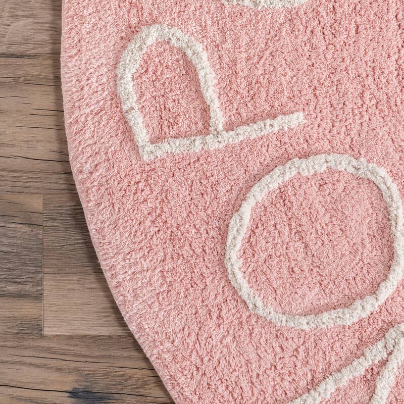 Nuloom Alphabet SpinClean Washable Round Rug