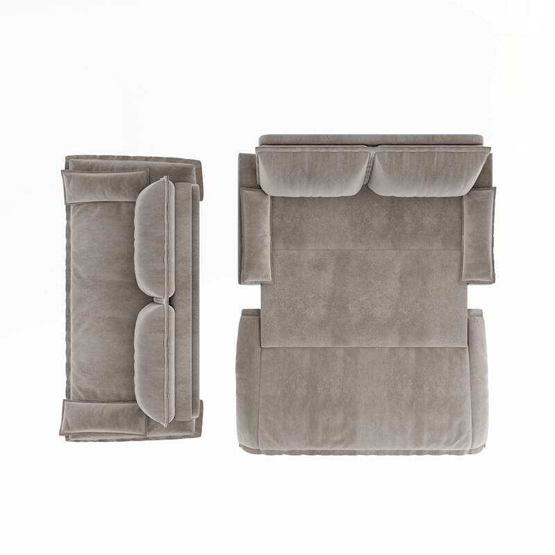 Convertible Sleeper Sofa Multi-Functional Velvet Loveseat Bed